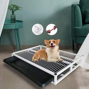 कुत्ते की पोटी ट्रे इनडोर कुत्ते मटर पैड धारक कुत्ते शौचालय पिल्ला कूड़े बॉक्स हटाने योग्य पोस्ट गड़बड़ी सबूत के साथ - Product Image 6