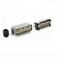 Conectores SENTUO de Alta Resistencia, IP65, Impermeables, de Aluminio, para Montaje en Pared, 24 Pines, 16A, Terminal de Tornillo, Entrada Lateral