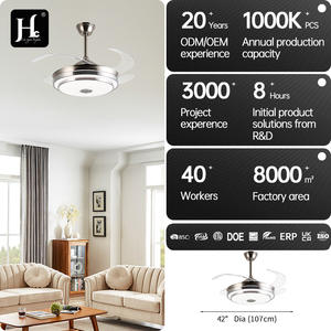 Modern designer crystal LED lamp retractable leafless electric cooling fan <b>remote</b> <b>control</b> <b>ceiling</b> fan hotel stainless steel - Product Image 3