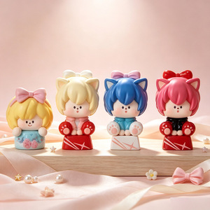 DiMieMie Rainbow <b>Macaron</b> Keycaps Cute Blind <b>Box</b> Figurines Keyboard Ornaments Collectible Gift Set - Product Image 3