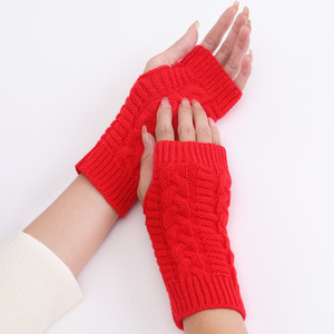 Gants longs sans doigts pour femmes, <span class=keywords><strong>mitaine</strong></span>, chauffe-bras d'hiver, manches tricotées, fins, décontractés, doux, vêtements gothiques pour filles, gants Punk gothiques - Product Image 4
