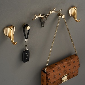 Crochet mural décoratif nordique, 1 pièce, Animal de dessin animé, cerf, cheval, éléphant, porte-serviette, crochet pour vêtements - Product Image 6