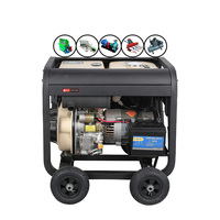 Groupe électrogène diesel VISION DG9500E 7,5 kW, châssis ouvert, portable, démarrage électrique, refroidissement par air, ATS