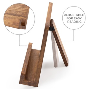 Support de livre de cuisine en bois pour votre comptoir de cuisine Support en bois massif qui garde facilement les livres de <span class=keywords><strong>recettes</strong></span> de cuisine ouverts pour une cuisson pratique - Product Image 2
