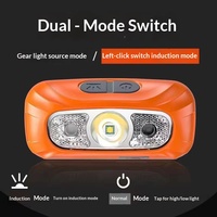 Lampe frontale LED intelligente à détection de mouvement, rechargeable par USB, portable, pour la pêche nocturne en extérieur, le camping, éclairage puissant 15W
