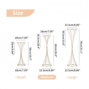 Soporte de flores chapado en hierro dorado hueco y delgado para decoración de escenarios de ceremonias de boda - ¡Gran oferta! - Product Image 5