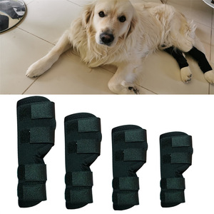 Dog <b>Knee</b> <b>Brace</b> Black Two Piece Set Wear Resistant Joint <b>Support</b> Recovery Pet Protective Gear - Product Image 1