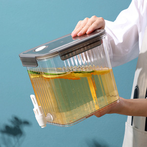 <b>Tea</b> Fruit <b>Infusion</b> Pitcher Rectangle Bpa Free With Tap For Party Summer Beverage Storage - Product Image 1