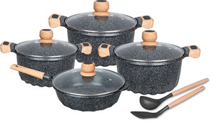 2025 baru cor aluminium peralatan masak <span class=keywords><strong>Set</strong></span> tahan lama peralatan dapur rumah tangga panci komposit bawah memasak <span class=keywords><strong>Set</strong></span> panci Casserole grosir - Product Image 5