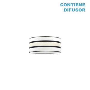 Lampada a Sospensione E27 Bianca/Beige 40x40x21 cm - Ideale per Decorare e Illuminare Ambienti con Luce Calda. - Product Image 1