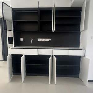 Meuble de salon moderne et simple, meuble d'angle, meuble de rangement en bois massif avec porte - Product Image 1