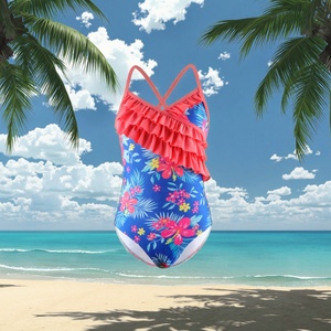 Maillots de bain de luxe personnalisés à motifs imprimés de haute qualité, ensemble 3 pièces, tenues de plage assorties pour la famille, service OEM pour femmes - Product Image 3