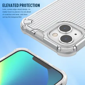 Geili For Iphone 15 Case Shockproof Thick Armor Transparent Crystal Clear Tpu Bumper Phone Case For Iphone 14