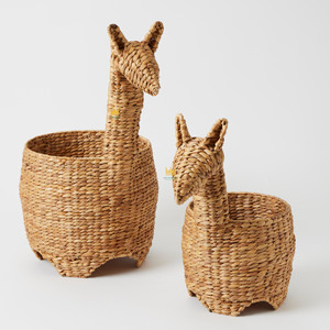 Cesta de Almacenamiento Redonda Ecológica Más Vendida, con Forma de Jirafa, Hecha de Jacinto de Agua, para Organizar el Dormitorio de los Niños - Product Image 3