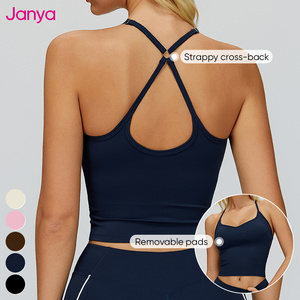 Janya Großhandel Hochwertige Spandex/Nylon Fitnesskleidung Farbblockierende Activewear Sport-Top Leggings 4-teiliges Gym-Yoga-Set - Product Image 4