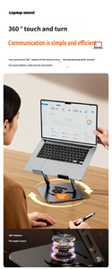 Custom logo Premium Laptop <b>Stand</b> Foldable Rotating Universal Metal Laptop <b>Stand</b> - Product Image 5
