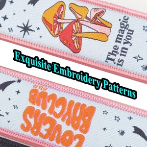 Oneway Wholesale Fabric Keyring Double Side Embroidery <b>Key</b> <b>Chain</b> Custom Brand logo Embroidery Keychain - Product Image 5