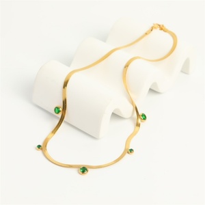สร้อยคอทองชุบขายดี ประดับเพชร CZ สวยหรูสำหรับผู้หญิง - Product Image 4
