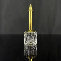 Flacon de parfum carré en verre cristal OEM de 3 ml avec bouchon personnalisé, emballage de luxe, design réutilisable