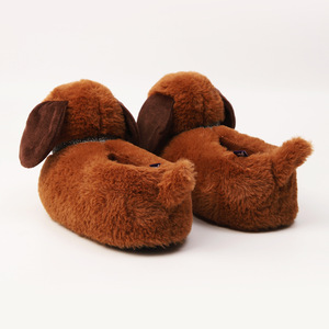 Femme Femme Dames Filles Peluche Chiot Chien Teckel Animaux Personnalisés Jouet en Peluche <span class=keywords><strong>Chaussons</strong></span> Anti-dérapant <span class=keywords><strong>Bottes</strong></span> de Maison - Product Image 3