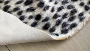 Большой размер черный белый леопардовый дизайн искусственный животный ковер