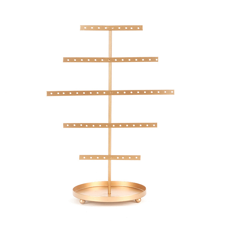 Fashion Design Jewelry Display Holder Metal Earring Storage Rack Five ...