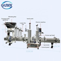 GUBEK Otomatik Masaüstü Sıvı Dolum Kapaklama Makinesi Hattı Yüksek Hassasiyetli Manyetik Pompalı Dolum Cihazı Esansiyel Yağ Kozmetik Şişeleri için