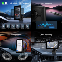 Podofo 7 inci 2 + 32G portabel Android Carplay nirkabel otomatis layar HD Dual BT/WiFi GPS TYP-C Autoradio grosir OEM