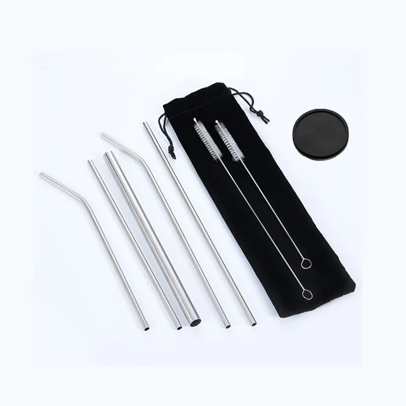 High quality food grade stainless steel reusable drinking metal straws