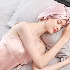 Gorro de Dormir Ajustable 100% Seda de Morera, Gorro de Ducha Suave de Seda para Dormir, Bañarse y Cuidado del Cabello - Product Image 3