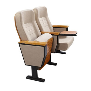 Silla de Teatro Manwa Expo HB661 Beige Roble con Reposabrazos para Uso en Auditorios, Escuelas y Hospitales - Product Image 1