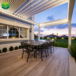 3x3 3x4 4x3 4x4 4x5 4x6 6x3 6x4 6x5 6x6m Jardín de lujo Pérgola retráctil de aluminio Pérgola exterior Pabellón personalizado gazebo - Product Image 4