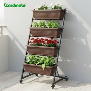 <span class=keywords><strong>Support</strong></span> de Jardinière sur Roues <span class=keywords><strong>à</strong></span> 4 Niveaux en Métal <span class=keywords><strong>pour</strong></span> Patio, Jardin, Balcon, Intérieur et Extérieur - Product Image 3