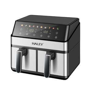 Friteuse à air électrique Haley, grande taille, double tiroir, feuille de mémo magnétique carrée <span class=keywords><strong>pour</strong></span> la maison, friteuse à air <span class=keywords><strong>pour</strong></span> voiture, chips, tableau des temps inclus - Product Image 2