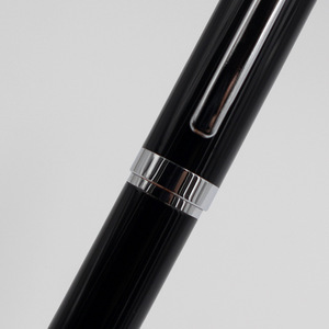 Stylos à bille d'affaires noirs à encre noire, stylos uniformes en acier inoxydable pour cadeaux pour hommes d'affaires agent de bord - Product Image 6