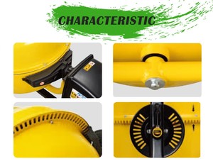 Mezcladora de Concreto de <span class=keywords><strong>120</strong></span> <span class=keywords><strong>Litros</strong></span> con Motor Diésel, Ruedas Grandes y Motor de 500W - 1 Año de Garantía para Proyectos de Construcción - Product Image 4