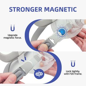 Oferta: Arnés <span class=keywords><strong>CPAP</strong></span> Premium Cómodo para Mascarillas Faciales Completas y Nasales para AiF F20 Air Touch F20 - Product Image 6