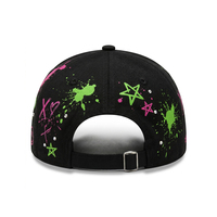 Casquette de baseball personnalisée à marque privée, 6 panneaux, strass, broderie 3D en relief, imprimé graffiti, style vintage Y2K, streetwear, OEM ODM