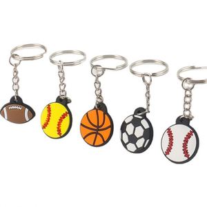 Porte-clés créatif personnalisé en PVC, pendentif football/basketball, accessoires de décoration pour sac à dos, petit cadeau souple, modèle ZL1021, vente en gros - Product Image 3