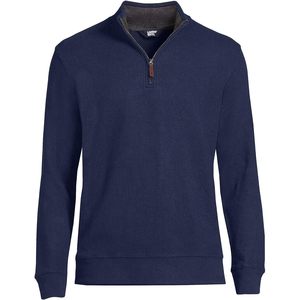FOXA Bedford Rib Quarter Zip <b>Pullover</b> <b>Sweater</b> Men's 100% Cotton Standard Thickness Regular Sleeve - Product Image 6