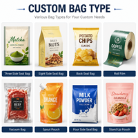 Bolsas personalizadas impresas con sello térmico para salsas y especias con boquilla de papel de aluminio, bolsas a prueba de luz para conservar la frescura de ensaladas y pasteles