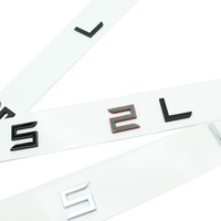 Stiker Logo Huruf 3D ABS Hitam Model 3 MODEL Y X S untuk Bagasi Belakang Mobil, Aksesoris Sekali Pakai untuk Tesla Model X S 3