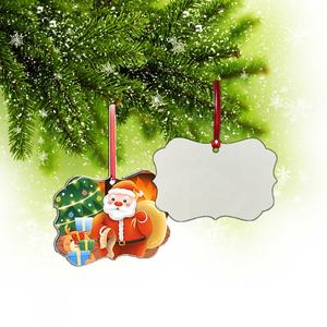 Vente en gros MDF Sublimation benlux blancs ornements de noël en bois - Product Image 2