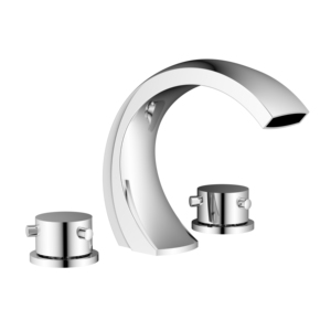 Robinet de baignoire romain largement répandu bec de cascade ensemble de douche de salle de bain <span class=keywords><strong>3</strong></span> trous poignée unique - Product Image 1