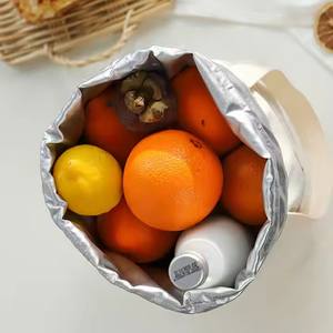 Loncheras Sacs Isothermes <span class=keywords><strong>Bolsa</strong></span> de almuerzo con aislamiento suave con logotipo Cordón Bento <span class=keywords><strong>Bolsa</strong></span> de fiambrera térmica para niños adultos - Product Image 4