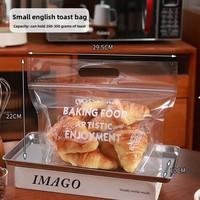 Bolsa Transparente Reutilizable con Cierre Zip para Pan Tostado, Bolsa de Embalaje Compuesta para Pan