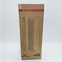 [VAMAV] XPECTRA 1500] Enceinte motorisée pour scène à colonne active en bois, 18 pouces, haute puissance, système de sonorisation professionnel pour DJ et concerts, 1 500W RMS
