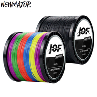 Ligne de pêche tressée JOF 150m 8 brins en PE 0.128-0.47mm 13-110LB Multicolore Super résistante Multifilament Eau douce et salée