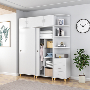 Hot <strong>Sale</strong> Modern <strong>Cheapest</strong> <strong>Wardrobe</strong> Width 1.4m Simple Wooden 3 Doors 4 Doors Clothes <strong>Wardrobe</strong> - Product Image 6