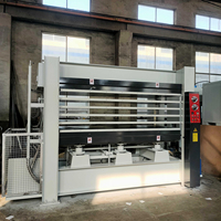 Machine de pressage à chaud automatique intelligente MKW pour revêtements de portes en mélamine, avec moteur, pompe, télécommande, garantie 1 an, pour placage MDF, 40KW